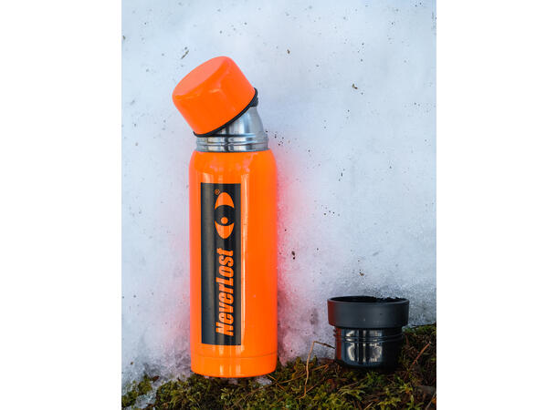 NeverLost Thermos 0,5l Steel thermos in top quality.